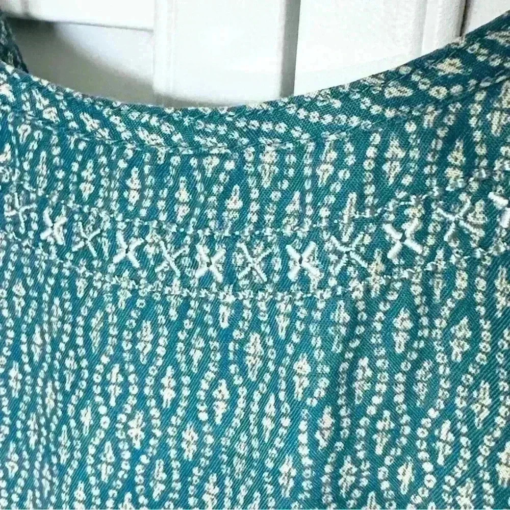 Toad&Co Blue Green Mini Sun Dress - Picture 5 of 9